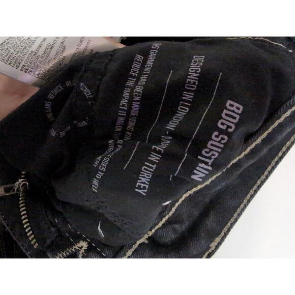 BDG Urban Outfitters trendy Y2k low rise black gray denim flare pants 26 - Picture 12 of 15